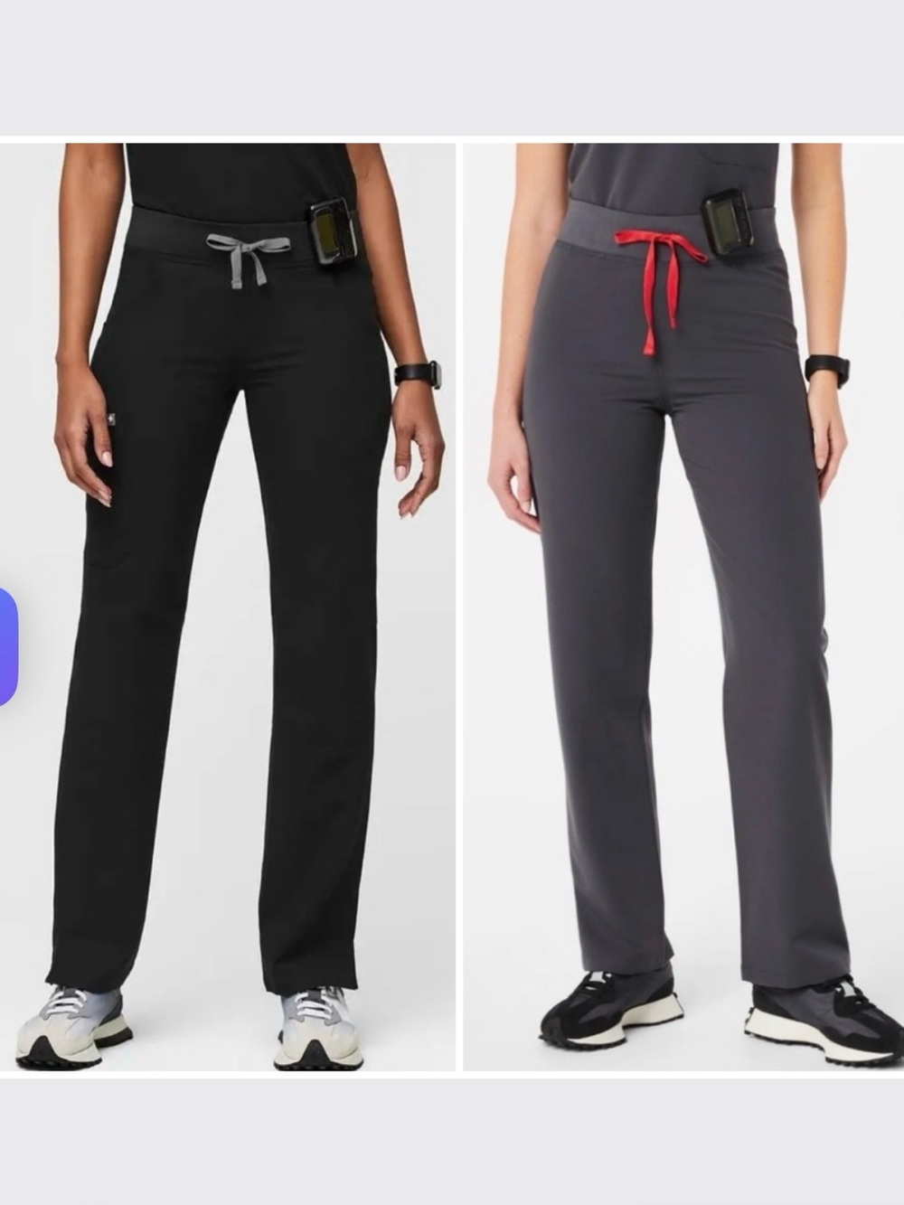 Lot of 2 FIGS Scrub Pants Livingston High Waisted & Kade Cargo Scrub Pants